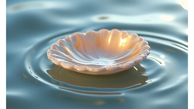 変化と適応を表す殻のモチーフ、デジタルインターフェースの背景