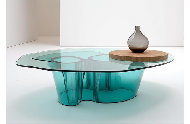 潮の満ち引きをイメージしたユニークなコーヒーテーブル